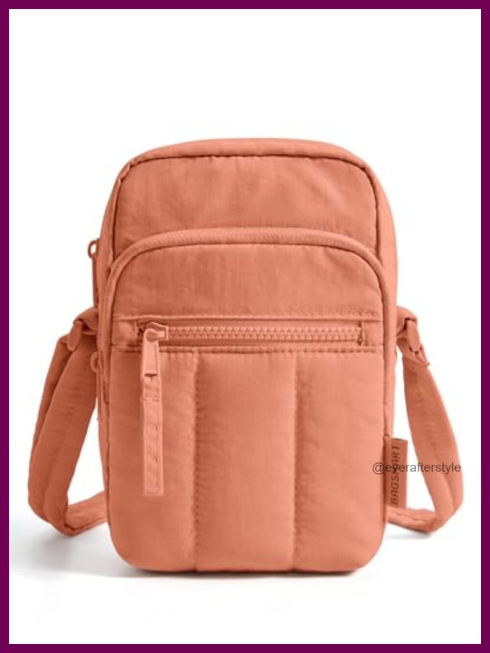 RFID Blocking Puffer Crossbody Bag Mini Cell Phone Purse Adjustable Strap